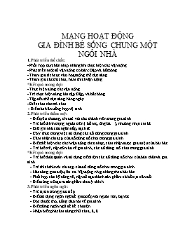 Giáo án Mẫu giáo Lớp Chồi - Đề tài: Gia đình bé sống chung một ngôi nhà