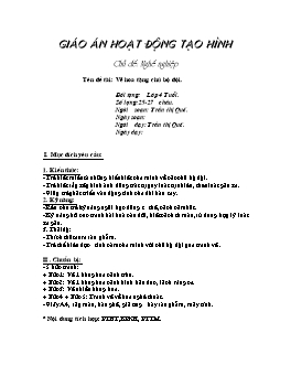 Giáo án Mẫu giáo Lớp Chồi - Đề tài: Vẽ hoa tặng chú bộ đội