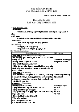 Giáo án Mẫu giáo Lớp Chồi - Lĩnh vực phát triển thể chất - Đề tài: Bật xa-Chạy nhanh 10m