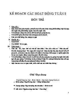 Giáo án Mẫu giáo Lớp Lá - Chủ đề: Ngôi nhà của bé (Bản đẹp)