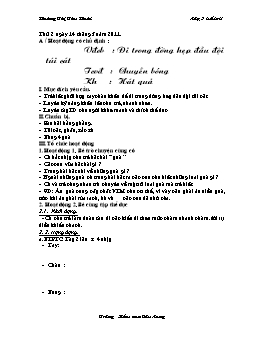 Giáo án Mẫu giáo Lớp Mầm -  Đề tài: Đi trong đờng hẹp đầu đội túi cát - Hoàng Thị Thu Hoài