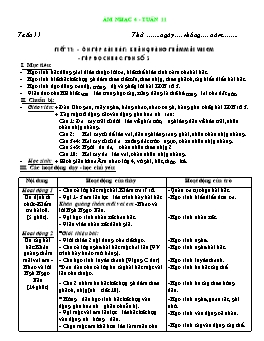 Giáo án môn Âm nhạc Lớp 4 - Tuần 11, Tiết 11: Ôn tập bài hát: Khăn quàng thắm mãi vai em. Tập đọc nhạc: TĐN số 3