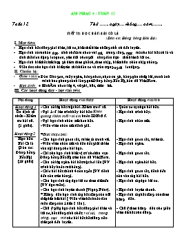 Giáo án môn Âm nhạc Lớp 4 - Tuần 12, Tiết 12: Học hát bài: Cò lả