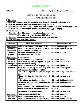 Giáo án môn Âm nhạc Lớp 4 - Tuần 13, Tiết 13: Ôn tập bài hát: Cò lả - Tập đọc nhạc: TĐN số 4