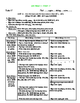 Giáo án môn Âm nhạc Lớp 4 - Tuần 17, Tiết 17: Ôn tập hai bài tập đọc nhạc: TĐN số 3, số 4