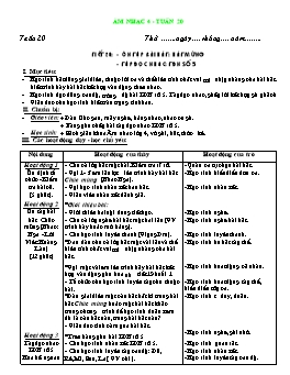 Giáo án môn Âm nhạc Lớp 4 - Tuần 20, Tiết 20: Ôn tập bài hát: Hát mừng. Tập đọc nhạc: TĐN số 5