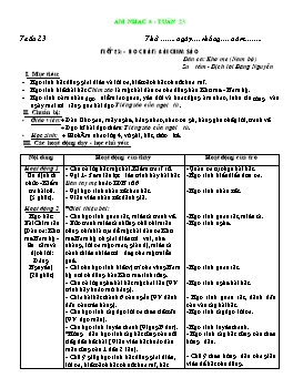 Giáo án môn Âm nhạc Lớp 4 - Tuần 23, Tiết 23:  Học hát bài: Chim sáo