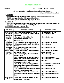 Giáo án môn Âm nhạc Lớp 4 - Tuần 32, Tiết 32: Học hát bài: Khăn quàng thắp sáng bình minh