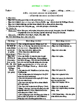 Giáo án môn Âm nhạc Lớp 4 - Tuần 4, Tiết 4: Học hát bài: Bạn ơi lắng nghe. Kể chuyện âm nhạc: Ca sĩ Đào Thị Huệ