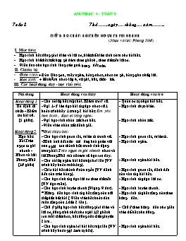 Giáo án môn Âm nhạc Lớp 4 - Tuần 8, Tiết 8: Học hát bài: Trên ngựa ta phi nhanh