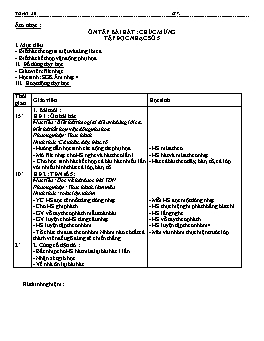 Giáo án môn Âm nhạc-Mĩ thuật Lớp 4 - Tuần 20