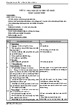 Giáo án môn Khoa học, Địa lí, Lịch sử Lớp 4 - Tuần 21 - Đặng Thị Hồng Anh