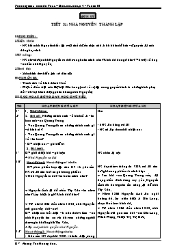 Giáo án môn Khoa học, Địa lí, Lịch sử Lớp 4 - Tuần 31 - Đặng Thị Hồng Anh