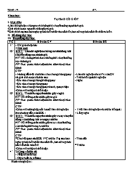 Giáo án môn Khoa học Lớp 4 - Tuần 19