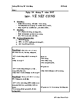 Giáo án môn Mĩ thuật Lớp 1 - Bài 5: Vẽ nét cong - Cao Thanh Trúc