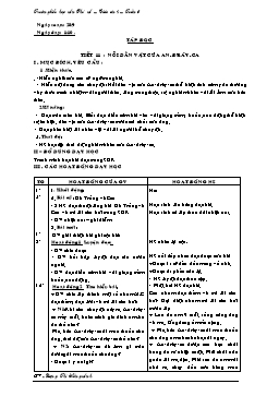 Giáo án Tập đọc Lớp 4 - Tuần 6