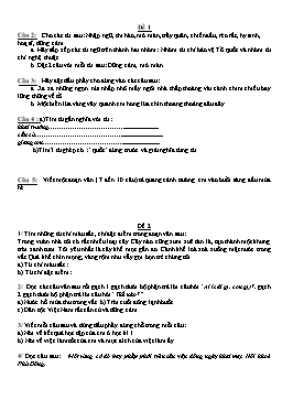 Bộ đề thi học sinh giỏi Tiếng Việt Lớp 3