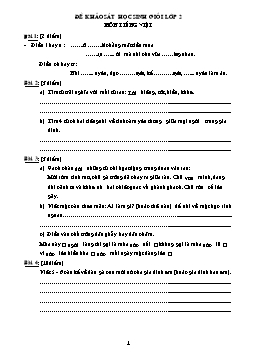 Đề khảo sát học sinh giỏi Lớp 2 môn Tiếng Việt