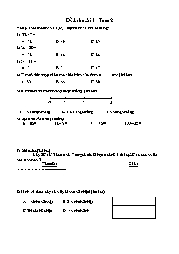 Đề thi học kì 1 môn Toán 2