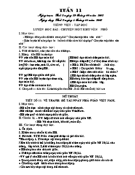 Giáo án buổi Chiều Lớp 5 - Tuần 11