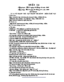 Giáo án buổi Chiều Lớp 5 - Tuần 14