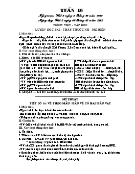 Giáo án buổi Chiều Lớp 5 - Tuần 16