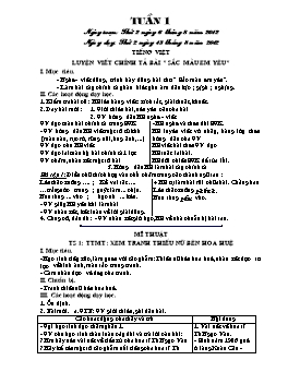 Giáo án buổi Chiều Lớp 5 - Tuần 1