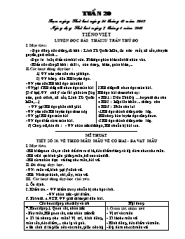 Giáo án buổi Chiều Lớp 5 - Tuần 20