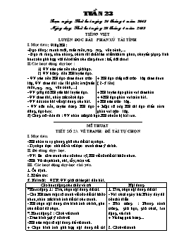 Giáo án buổi Chiều Lớp 5 - Tuần 23