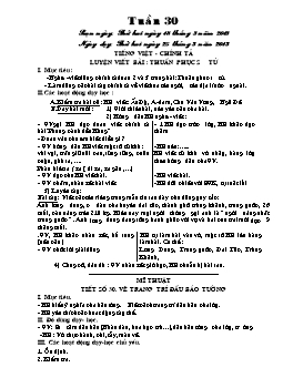 Giáo án buổi Chiều Lớp 5 - Tuần 30