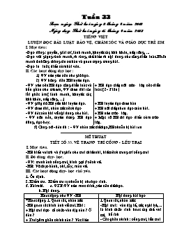 Giáo án buổi Chiều Lớp 5 - Tuần 33