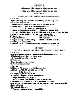 Giáo án buổi Chiều Lớp 5 - Tuần 5