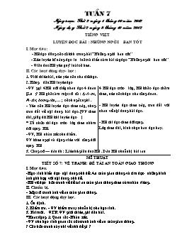 Giáo án buổi Chiều Lớp 5 - Tuần 7