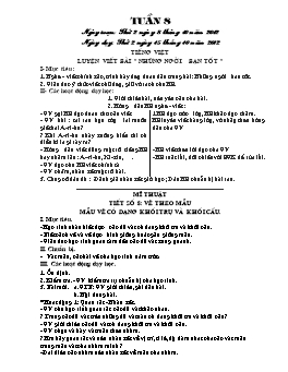 Giáo án buổi Chiều Lớp 5 - Tuần 8