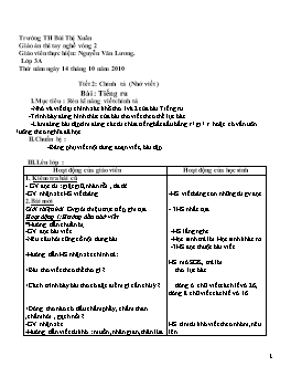 Giáo án Chính tả Lớp 3 - Bài: Tiếng ru - Nguyễn Văn Lương