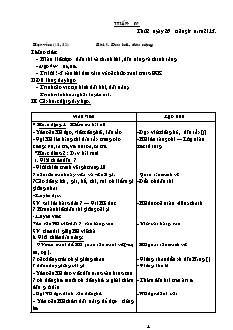 Giáo án dạy học Lớp 1 - Tuần 13 - Năm 2013