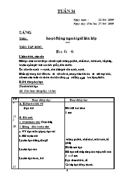 Giáo án dạy học Lớp 1 - Tuần 34