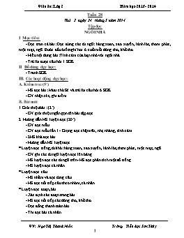 Giáo án dạy học Lớp 2 - Tuần 28 - Ngô Thị Thanh Hiền
