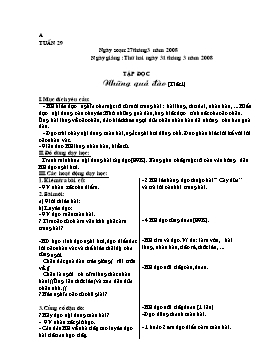 Giáo án dạy học Lớp 2 - Tuần 29