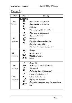 Giáo án dạy học Lớp 2 - Tuần 3 - Lê Thị Hồng Phương