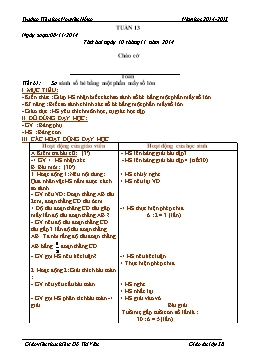 Giáo án dạy học Lớp 3 - Tuần 13 - Đỗ Thị Vân