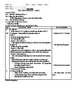 Giáo án dạy học Lớp 3 - Tuần 13