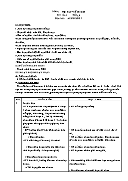 Giáo án dạy học Lớp 3 - Tuần 2 (Bản đẹp)