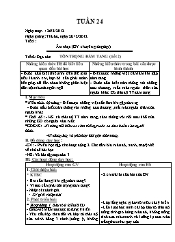 Giáo án dạy học Lớp 3 - Tuần 24 (Bản đẹp)