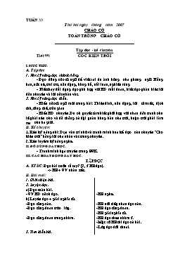 Giáo án dạy học Lớp 3 - Tuần 33