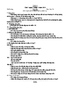 Giáo án dạy học Lớp 3 - Tuần 9 - Năm học 2014-2015