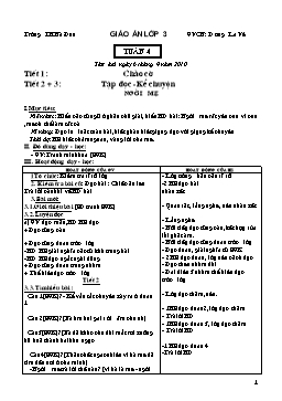 Giáo án dạy học Lớp 4 - Tuần 4 - Dương La Vệ