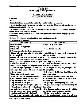 Giáo án dạy học Lớp 5 - Tuần 15 - Nguyễn Xuân Trường