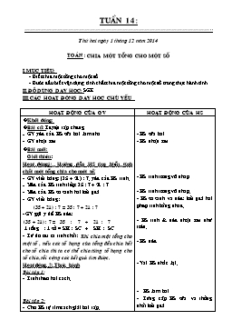 Giáo án điện tử buổi 2 Lớp 4 - Tuần 14