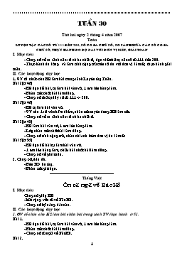 Giáo án điện tử buổi chiều Lớp 2 - Tuần 30